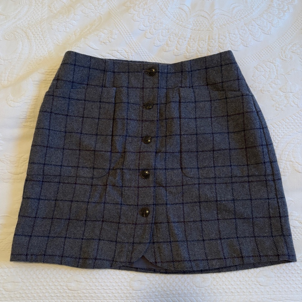 Madewell Wool gray skirt